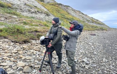 Тамара Котевска на сет на снимање на новиот документарен филм Мамути