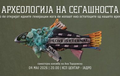 Археологија на сегашноста постер за изложба од отпад