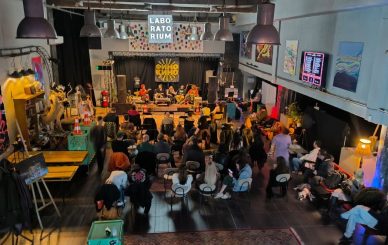 фотографија од Лабораториум, со сите присутни на дебатата за скопскиот ноќен живот