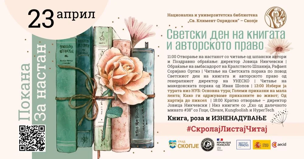 постер за одбележувањето на светскиот ден на книгата и авторското право